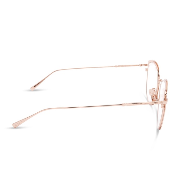 Star Wars DIFF Princess Leila Clear Glasses: rose gold metal frame, medium fit - Picture 6 of 11